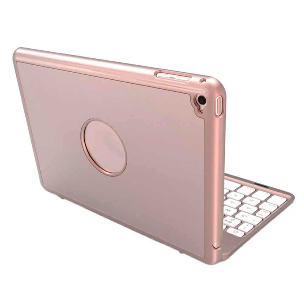 

Brand new Colorful Aluminum Alloy Bluetooth Keyboard with 7 Colors Backlit Clamshell bluetooth wireless keyboard for iPad mini4