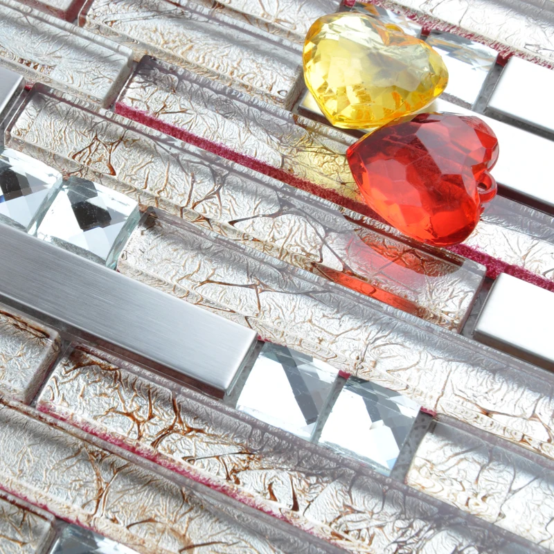 parquet stainless steel metal mosaic glass tile kitchen backsplash
bathroom shower background decorative wall paper floor tiles