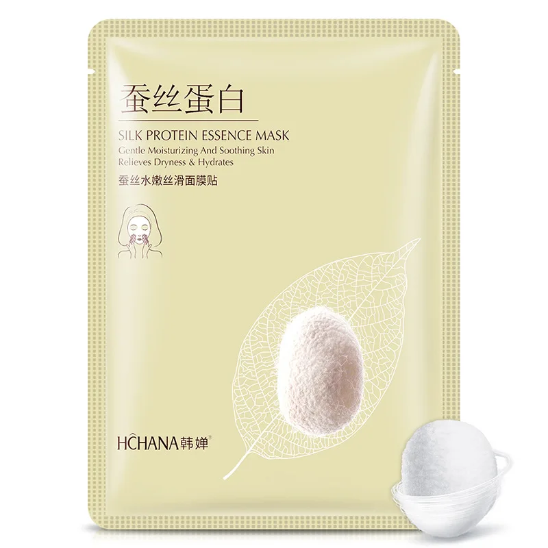 HanChan 1Pcs Silk Protein Essence Nourish Facial Masks Moisturizing anti acne aging whitening Oil-control Skin Care Mask