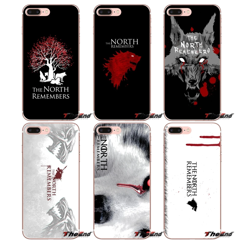 

For iPhone X 4 4S 5 5S 5C SE 6 6S 7 8 Plus Samsung Galaxy J1 J3 J5 J7 A3 A5 2016 2017 Covers The North Remembers game of throne