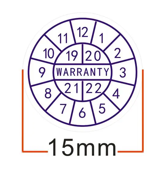

Diameter 15mm 1000pcs/lot Warranty sealing label sticker void if seal broken, Deep Blue font Date Stickers free shipping