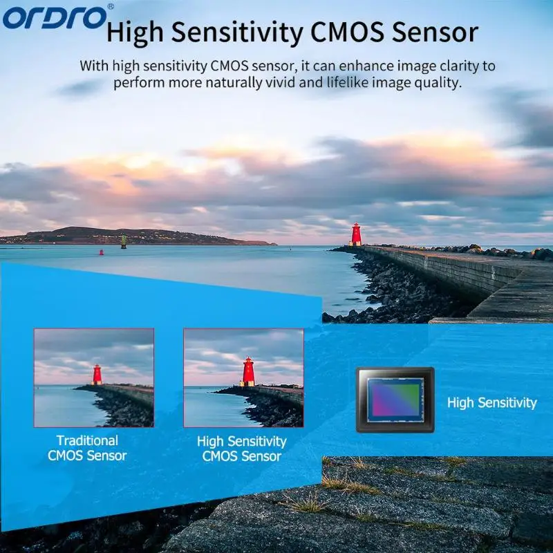 Ordro AC5 4 K UHD цифровые видеокамеры с зумом 12X FHD 24MP WiFi ips сенсорный экран цифровой оптический DV мини-видеокамеры