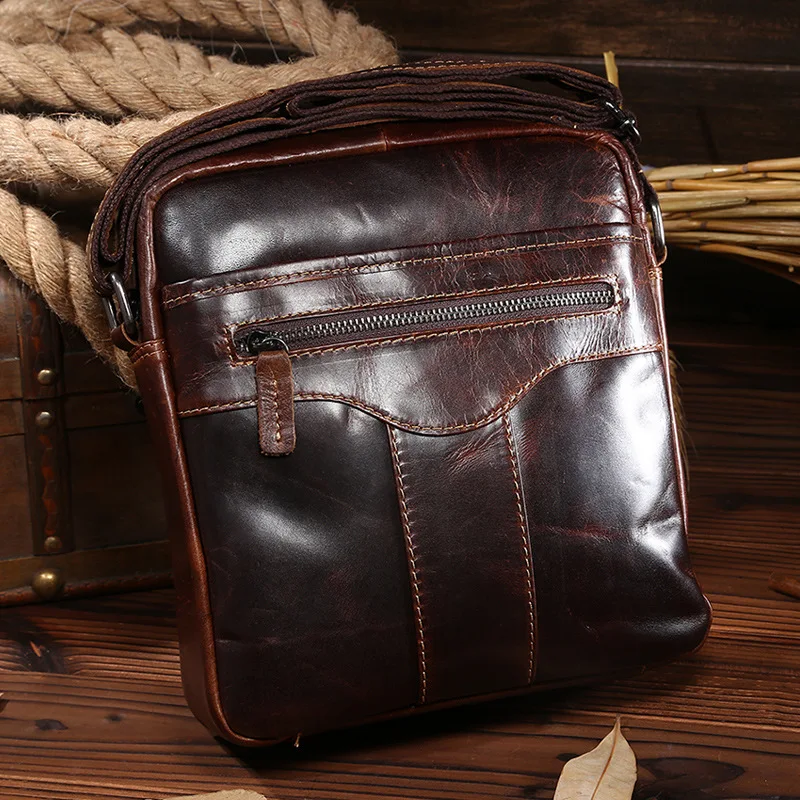 

Hot 2016 New Design Fashion Genuine Leather Bags Men Messenger Bags Vintage Small men Shoulder Bags Casula Crossbody Bags Bolsas