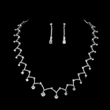 WEIMANJINGDIAN элегантный и Искрящийся фианит Цепочки и ожерелья и комплет ювелирного украшения moonrocy комплект для невесты или подружки невесты