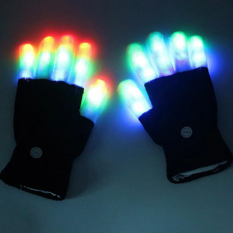 HOT-1-pair-LED-Glow-Gloves-Rave-Light-Flashing-Finger-Lighting-Glow-Mittens-Magic-luminous-gloves