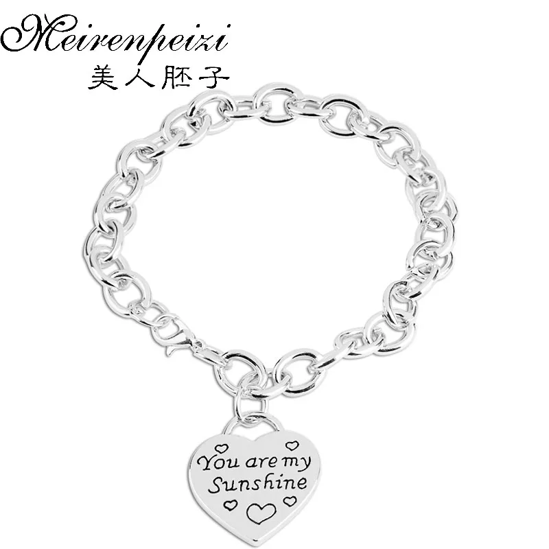 

You Are My Sunshine Bracelet Mother Daughter Bracelet Bar Inspirational Personalized Stamped Jewelry Mother Jewelry Gift