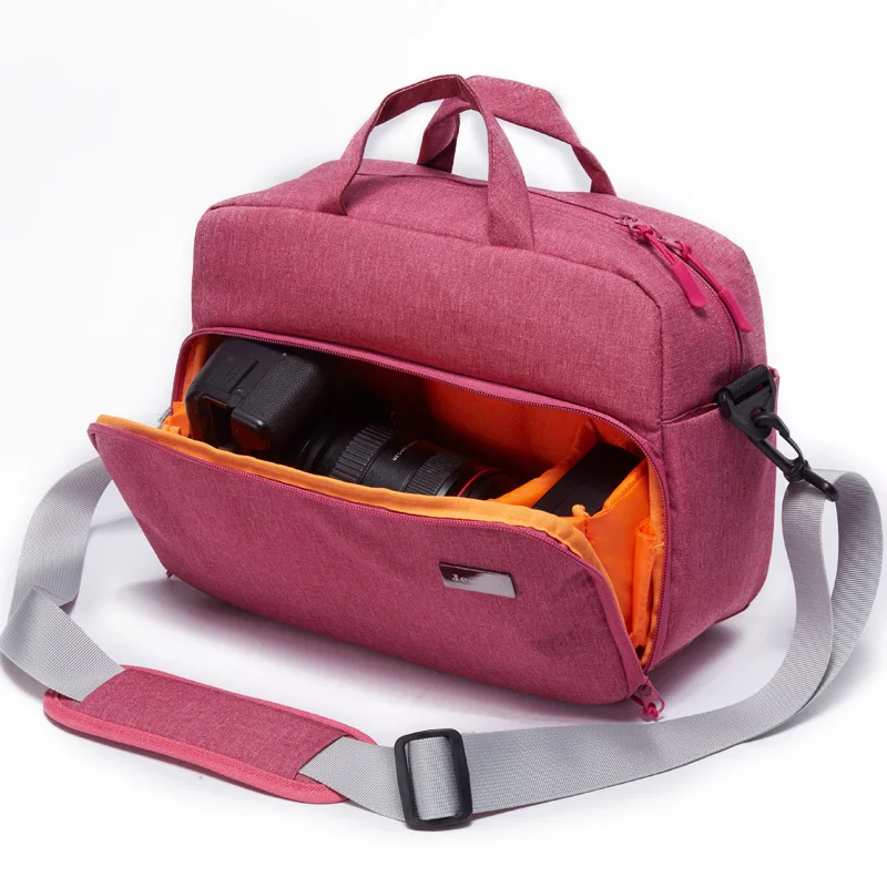 Jealiot DSLR SLR сумка для камеры Сумка для путешествий сумка для фото чехол для объектива цифровой камеры для женщин и мужчин водонепроницаемый для Canon - Цвет: pink