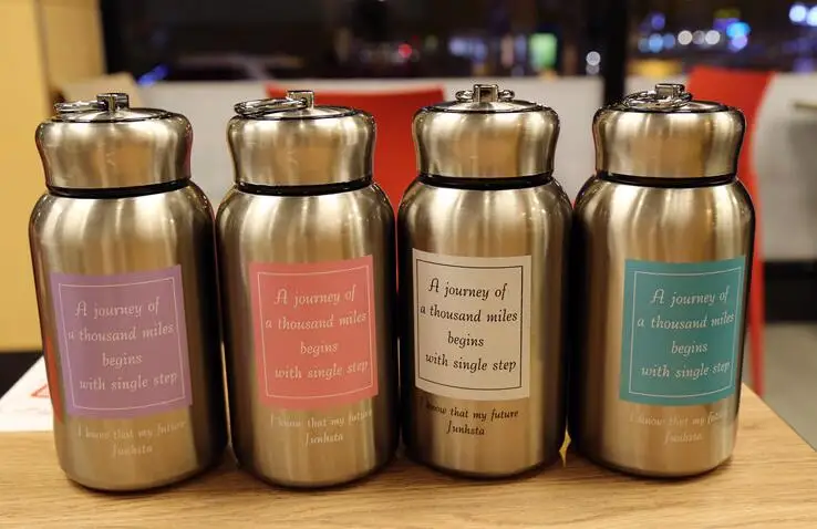 

50PCS 600ML Mini Cute Coffee Vacuum Flasks Thermos Stainless Steel Travel Drink Water Bottle Thermoses Cups and Mugs