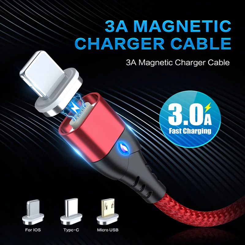 KSTUCNE المغناطيسي كابل سريع المصغّر usb شحن الهاتف كابل بيانات أندرويد سلك المغناطيس شاحن سامسونج Xiaomi هواوي المحمول 3A KSTUCNE المغناطيسي كابل سريع المصغّر usb شحن الهاتف كابل بيانات أندرويد سلك المغناطيس شاحن سامسونج Xiaomi هواوي المحمول 3A