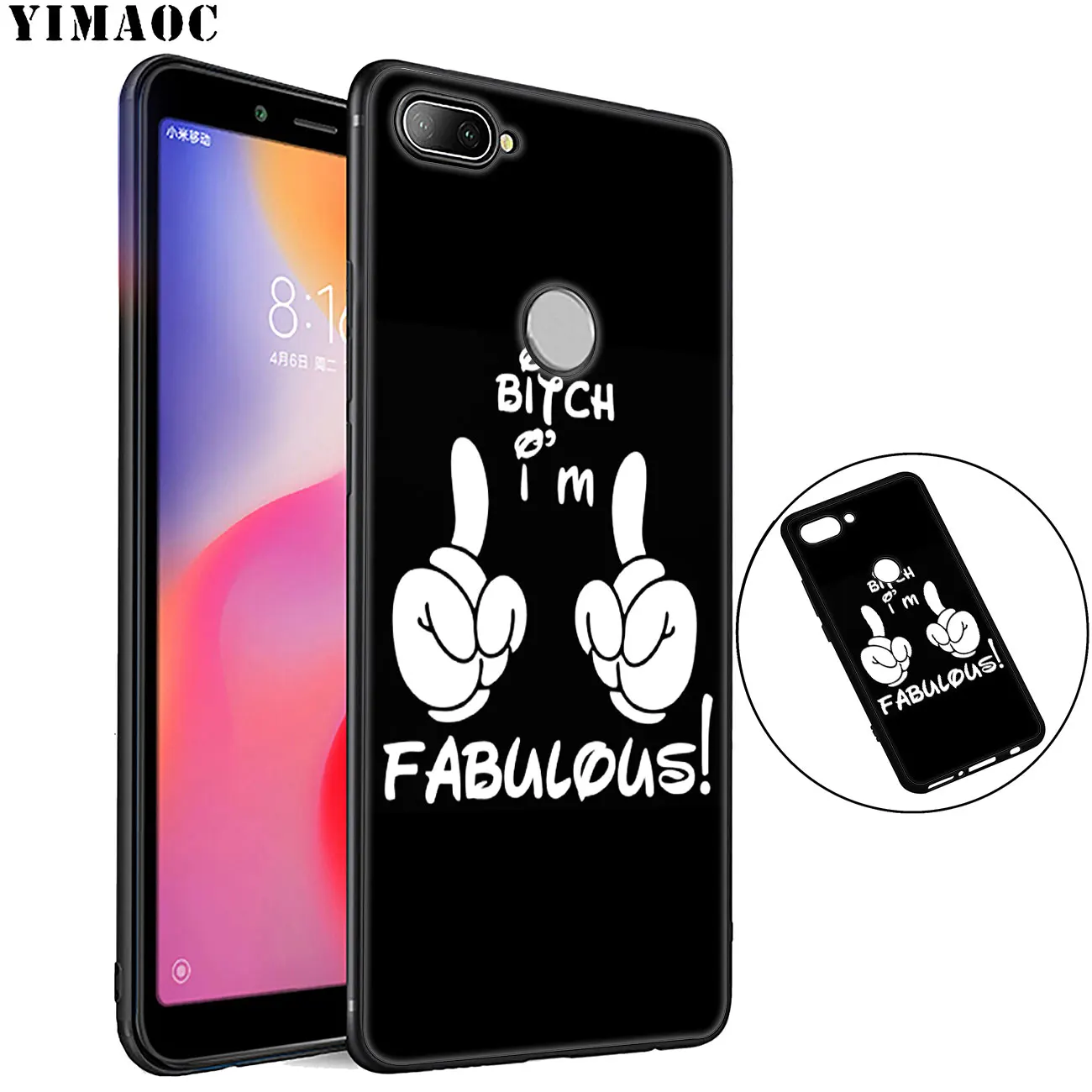 Мягкий силиконовый чехол YIMAOC розового цвета для Xiaomi Redmi K30 K20 Note 8 8T 7 5 6 Pro Mi из ТПУ с