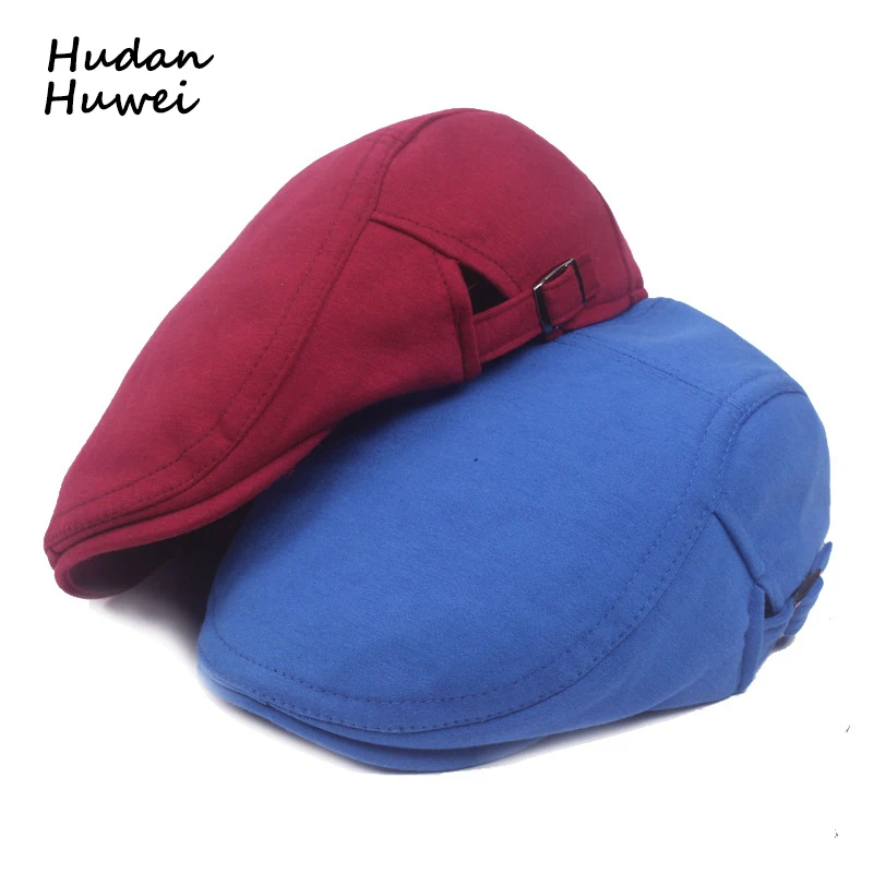 

2018 Unisex Wool Felt Newsboy Caps Mens Womens Flat Peaked Caps Cabbie Ivy Hats Casquette for Adults GH-732