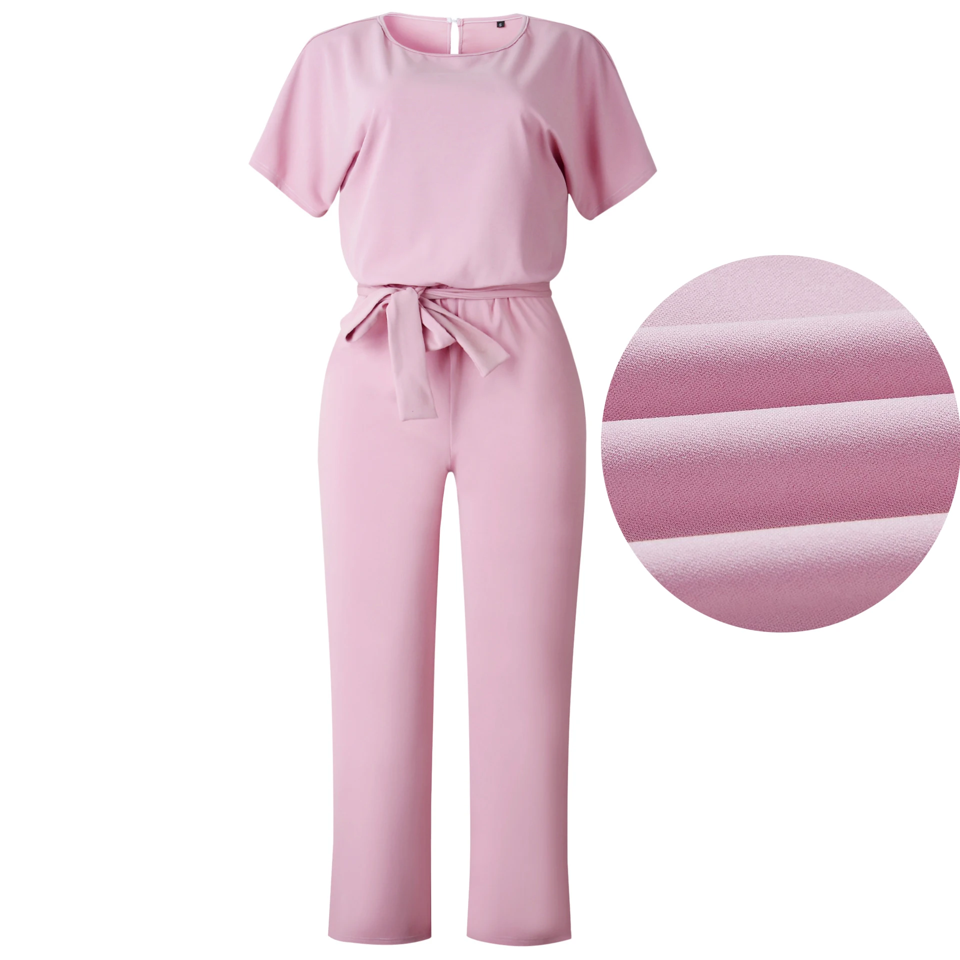 

Missufe Short Sleeve 2019 New Women Jumpsuit Solid Back Button Bodysuits Womens Casual Spring Summer Overalls Female Jumpsuits