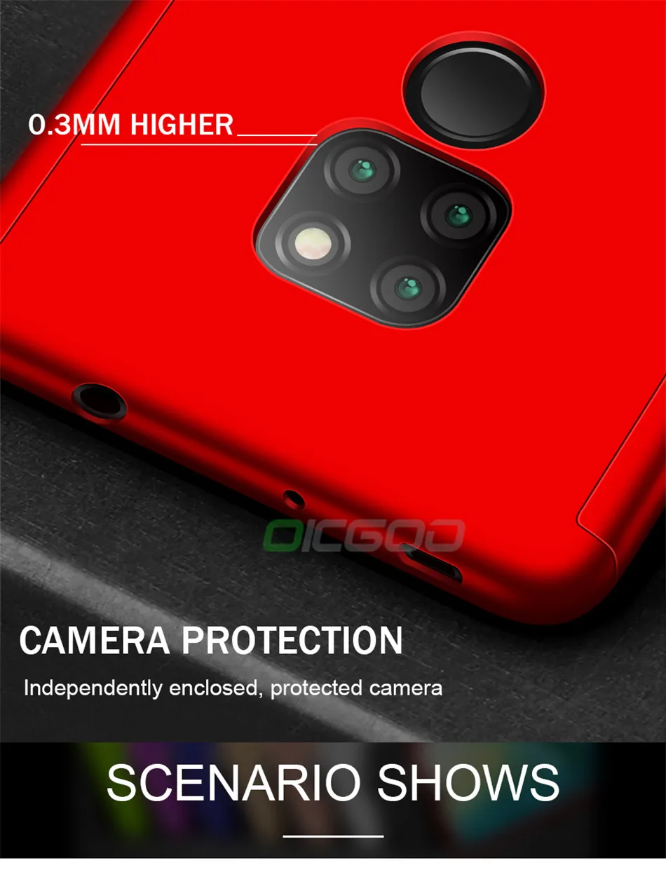 OICGOO 360 Полный чехол для телефона для huawei P20 mate 20 Pro Lite 20X Coque чехол для huawei P30 mate 10 Pro mate 20 X Lite чехол s