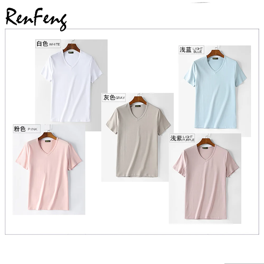 funny t shirts men all-match solid color Short sleeve tee shirt homme 2018 New Summer Slim Men T-Shirt Casual bottoming shirt (10)