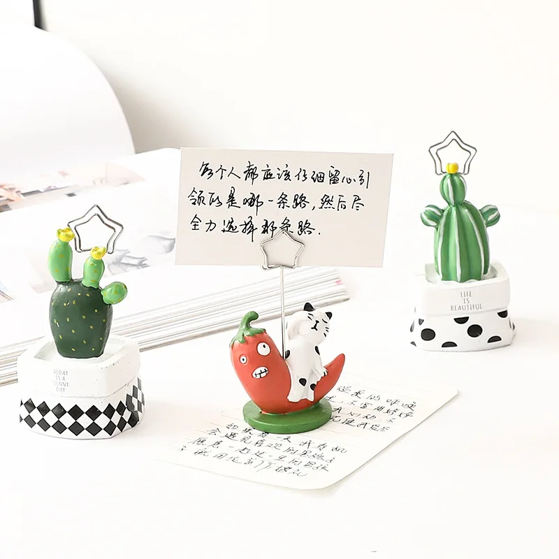 

1pcs Decoration Message Folder Photo Clip Business Card Holder Postcard Clip Postcard Clip Cute Decoration Home Accessories