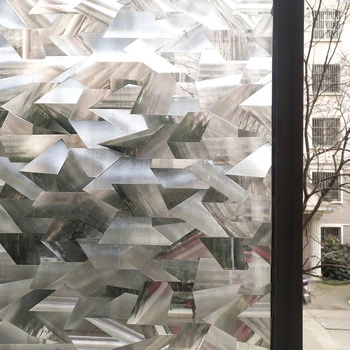 

45*200Cm No Glue Static Decorative Frosted Privacy Window Films Non-Adhesive Heat Control Anti UV Glass Sticker Distorted Scene