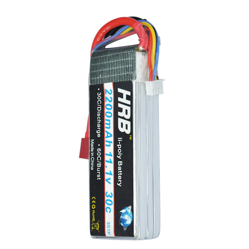 

HRB Lipo Battery 11.1V 2200mAh 30C for RC Trex 450 Fixed-wing Helicopter Quadcopter Airplane Car Lipo 3s Bateria