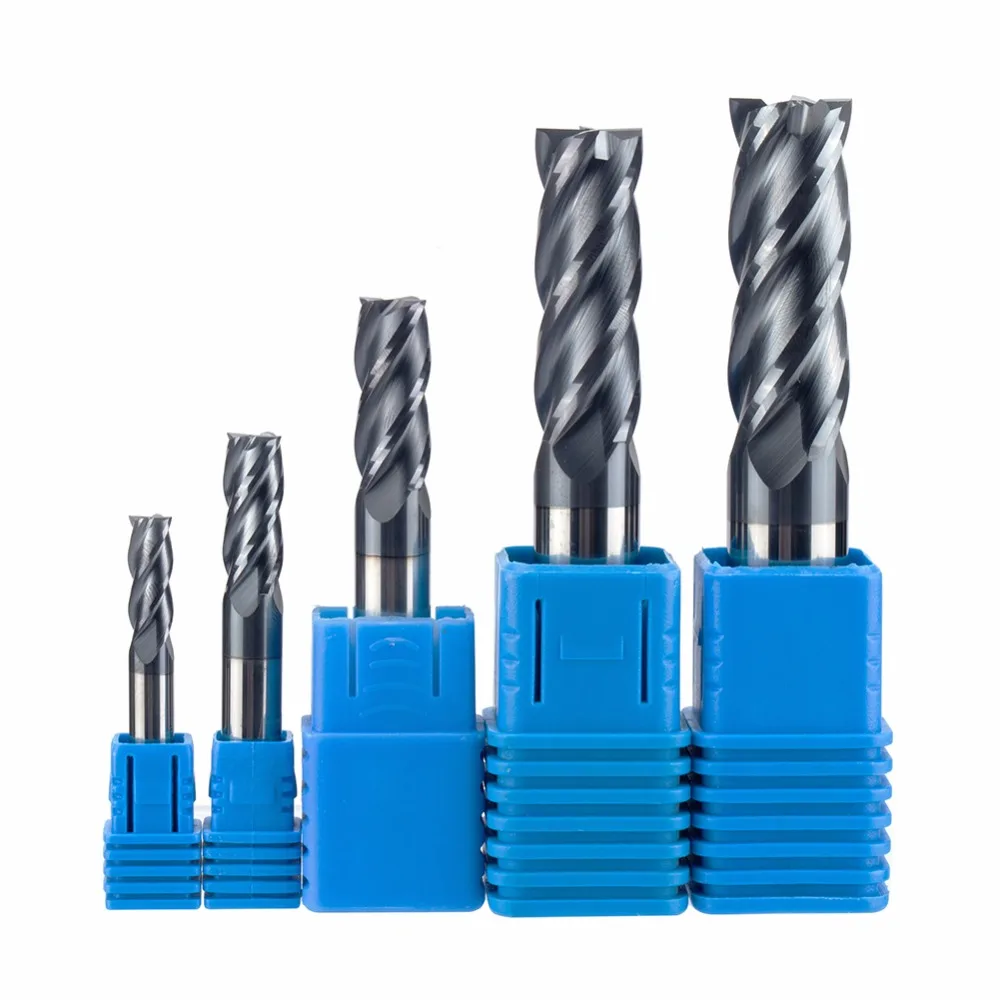 

4mm 6mm 8mm 10mm 12mm 14 16 18mm 20mm four Flutes Tungsten Carbide extra length 75mm 10mm 150mm Spiral CNC Endmill Router Bits