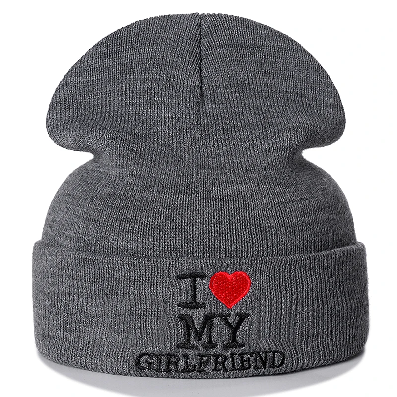 MY BOYFRIEND Letter Casual Winter Hats 