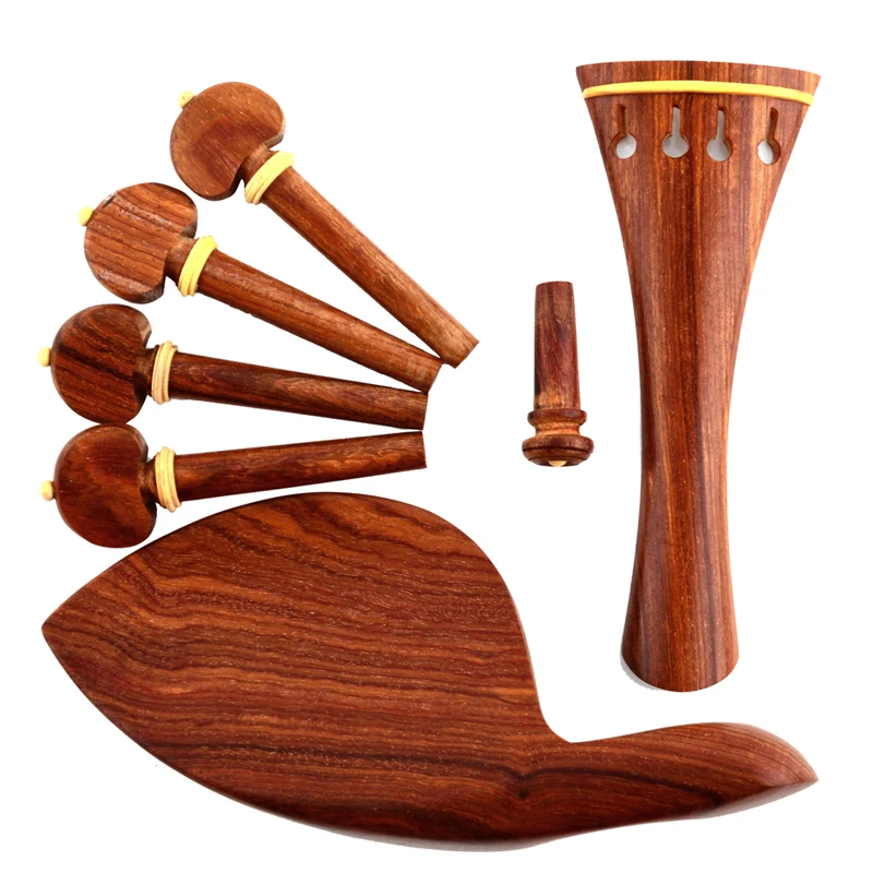 

Italy Christina High Quality Rose Wood violin tailpiece and pegs violin accessories string button tailpiece full set 1/2 3/4 4/4