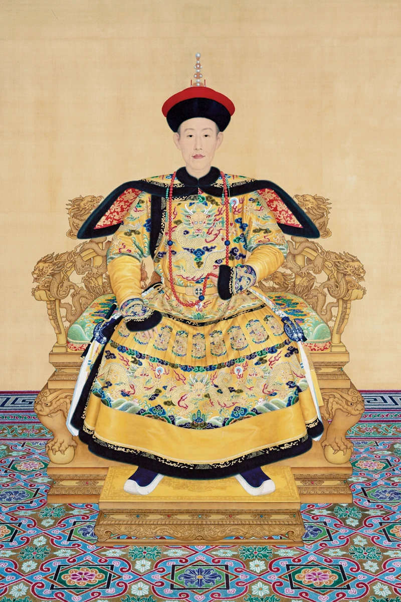 Бескаркасная живопись в китайском стиле традиционная живопись император хонгли портрет гигантский плакат настенное художественное украшение домашний декор
