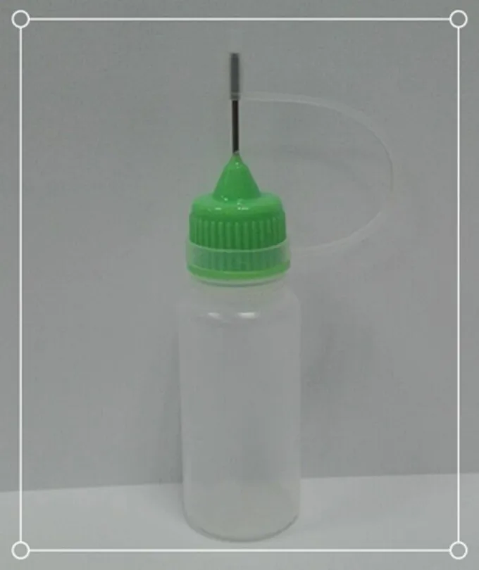 Игольчатая капельница крышка с металлической иглой 10 мл пластиковая бутылка для кальяна 300 шт - Цвет: Зеленый
