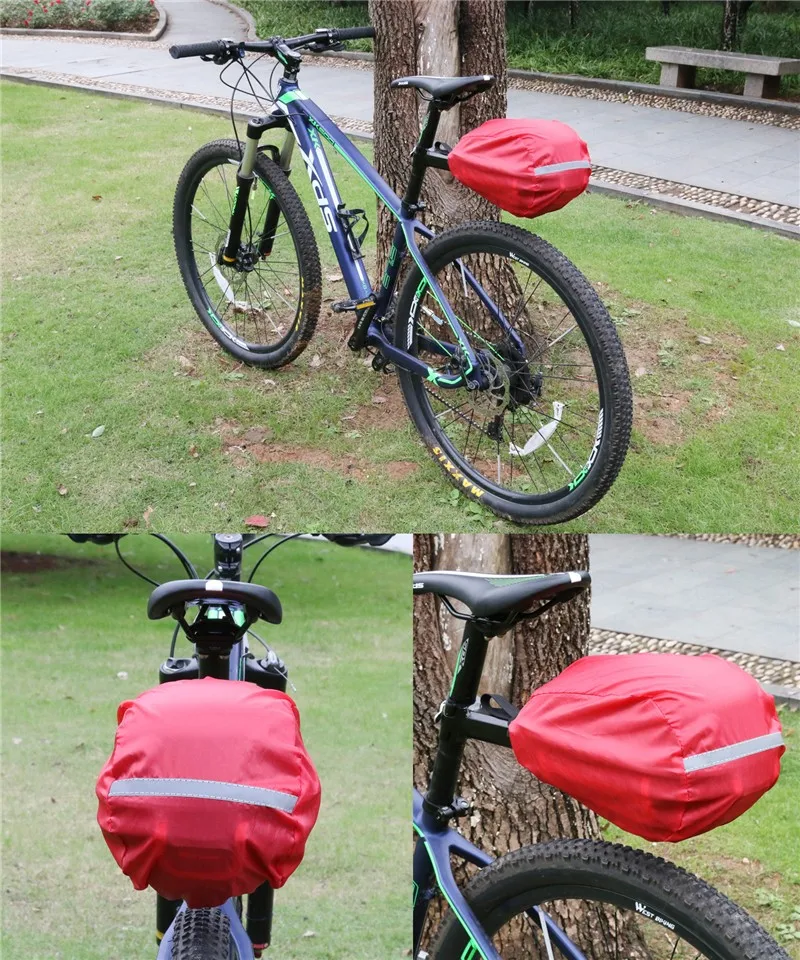 Flash Deal WEST BIKING Cycling Bag Bike Rear Bag Reflective Waterproof Rain Cover Mountain Bike Cycling Tail Extending Saddle Bicycle Bag 46