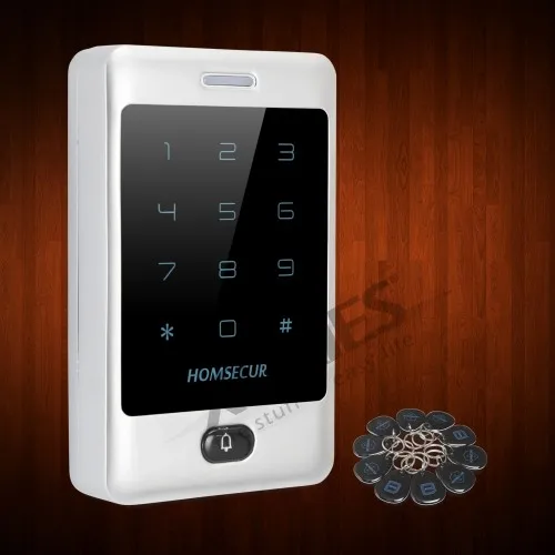 

HOMSECUR Waterproof Touch Keypad 125Khz RFID Proximity Reader Access Control+10* Keyfobs