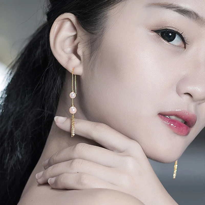 18k gold chain tassel earring (5)