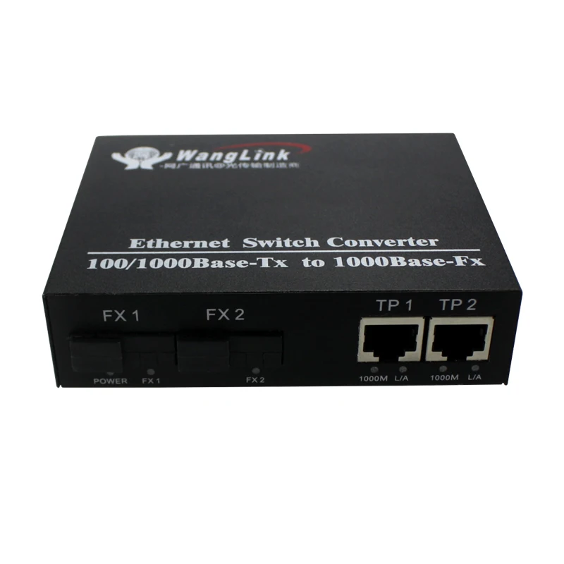 10/100/1000mbps 2rj45 ethernet ports 2 fiber ports singlemode single fiber 1310/1550nm fiber optic media converter