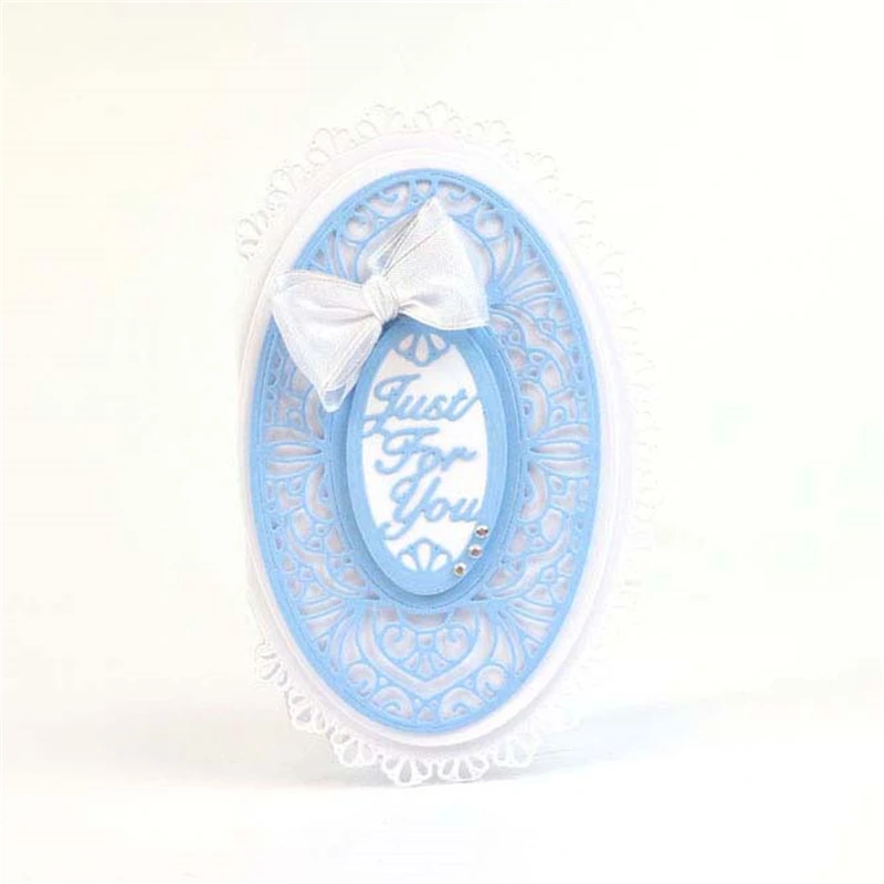 

YaMinSanNiO Flower Frame Metal Cutting Dies Scrapbooking Card Making Album Embossing Crafts Die Cut