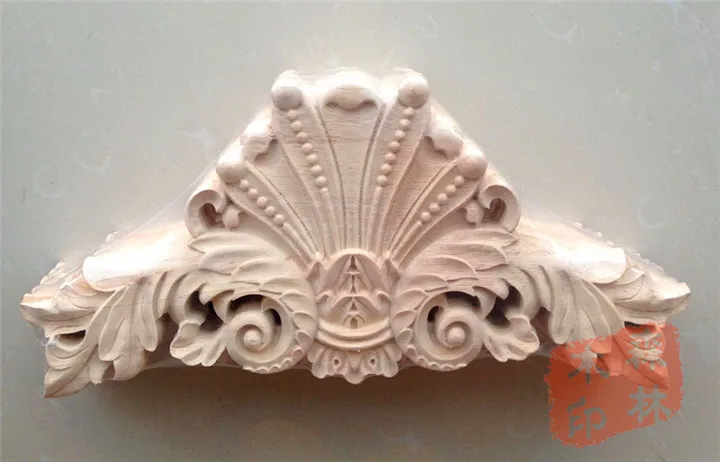 

Wood dongyang wood carving fashion wood applique gate flower wood shavings carved furniture flower bed 30 17cm