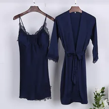 Новинка г. женские 2 шт. сна топ и штаны костюм сексуальная ночь халат пижамы наборы Повседневное Летние пижамы Ночная Пижама кимоно Ванна платье