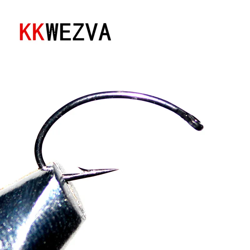 Крючки KKWEZVA 100 шт. размер #8 #10 черные разные цвета рыболовные крючки в виде мухи для