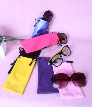 

500pcs Waterproof leather plastic sunglasses pouch soft eyeglasses bag glasses phone cloth case