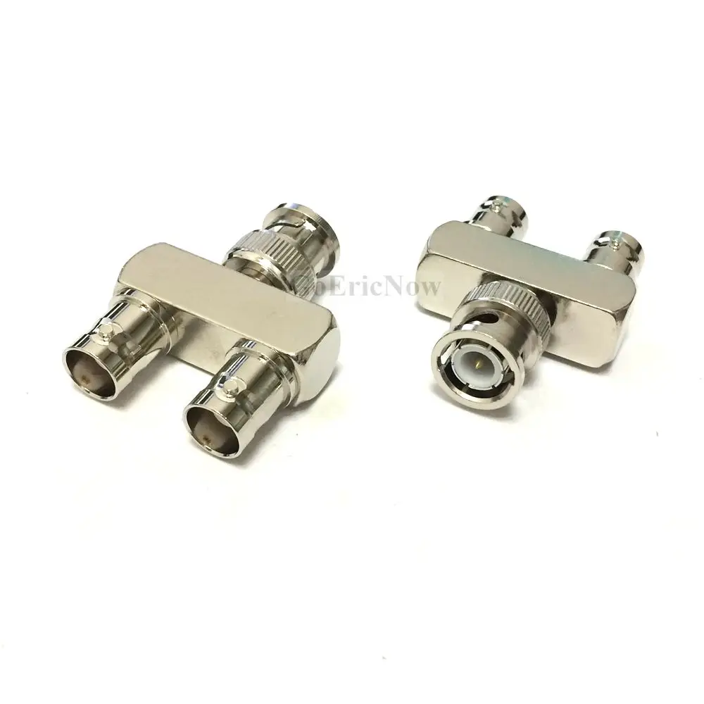 

10 pcs RF Coax BNC Male to Female 1 to 2 Q9 Y Splitter Plug CCTV Video adapter Connector