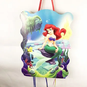 

1set/lot Mermaid folding pinata Mermaid theme birthday party game decorations Mermaid pinata