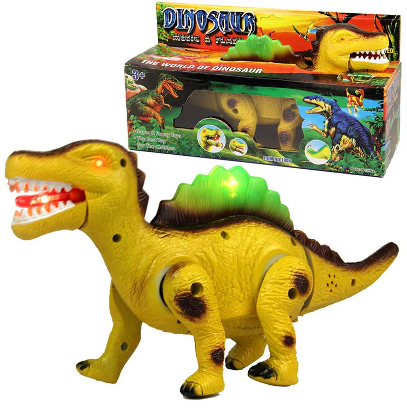 Electronic Simulation Dinosaur Toys Flashing Walking Dinosaur Tyrannosaurus with Sound Glowing Toys for Kids Children