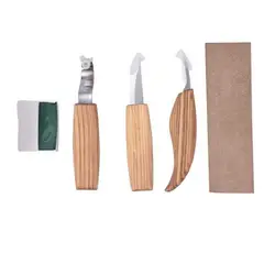 5 шт. деревообрабатывающие Насадки Набор DIY стамеска резьба по дереву инструменты чип Ножи ручной инструмент для дерева