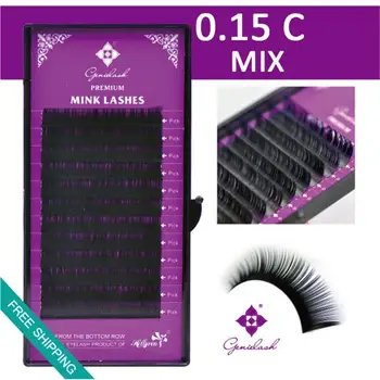 

0.15/ C /8-15mm mix100% handmade 10pcs free shipping Silk Eyelashes