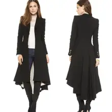 Весна осень и зима женское пальто с отложным воротником костюм с манжетами-пуговицами сложенный ласточкин хвост Женское пальто размера плюс S-5XL