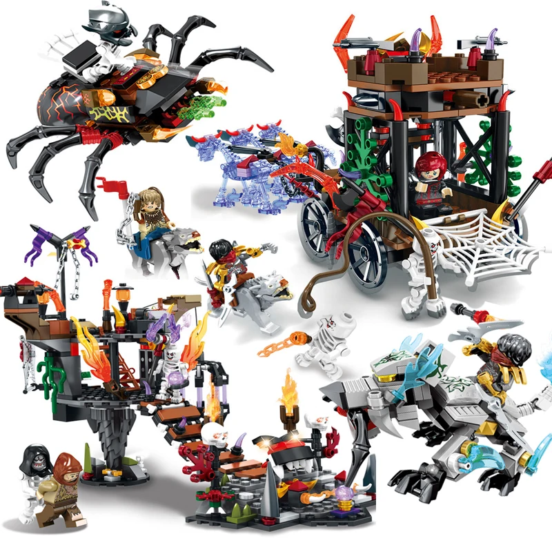 

Nether Tribe Blocks Ghost Knights Building Blocks Compatible Legoed City Army Bricks Educational Toys for Children Birthday Gift