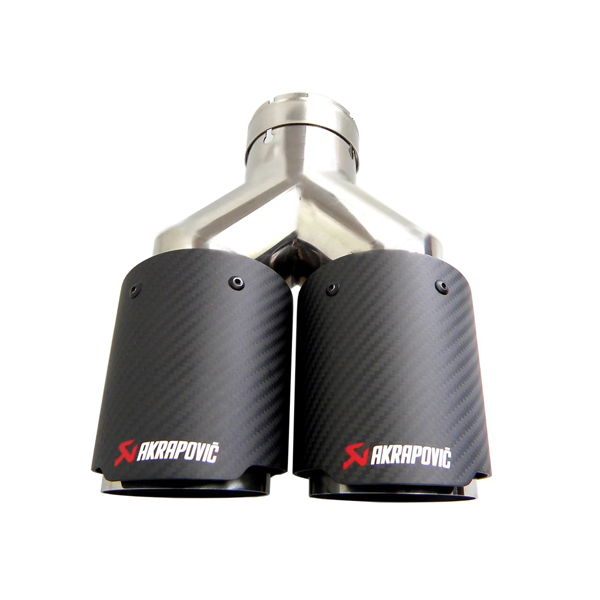 Двойное углеродное волокно + нержавеющая сталь Универсальный Авто Akrapovic
