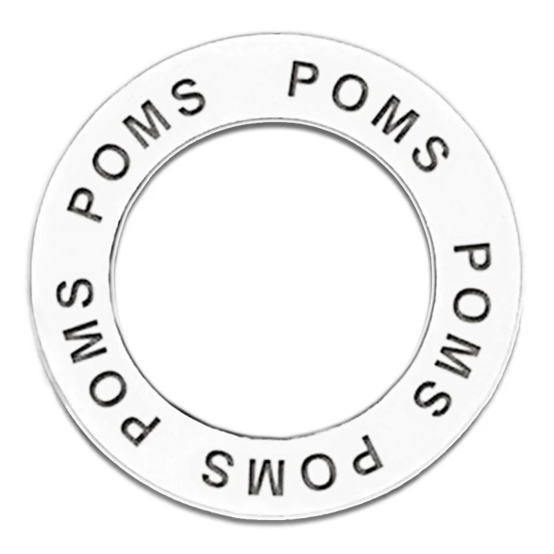 

Message Poms Affirmation Ring Charm Anti-silver Finish Alloy Material Wholesale Lots