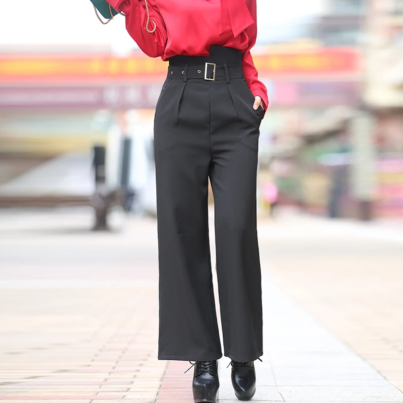 Fashion New Asymmetry Waist Women Pants 2019 Autumn High Quality High