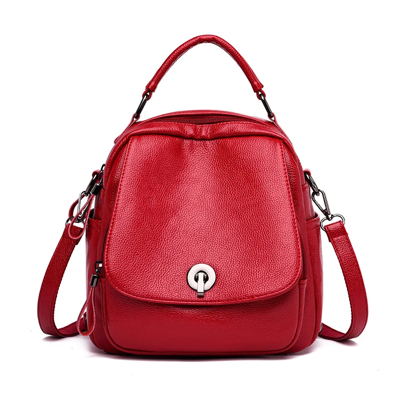 Известный бренд, женский рюкзак, милый маленький рюкзак, женские повседневные сумки через плечо для женщин, Простая Сумка для путешествия, Mochilas Mujer - Цвет: Red