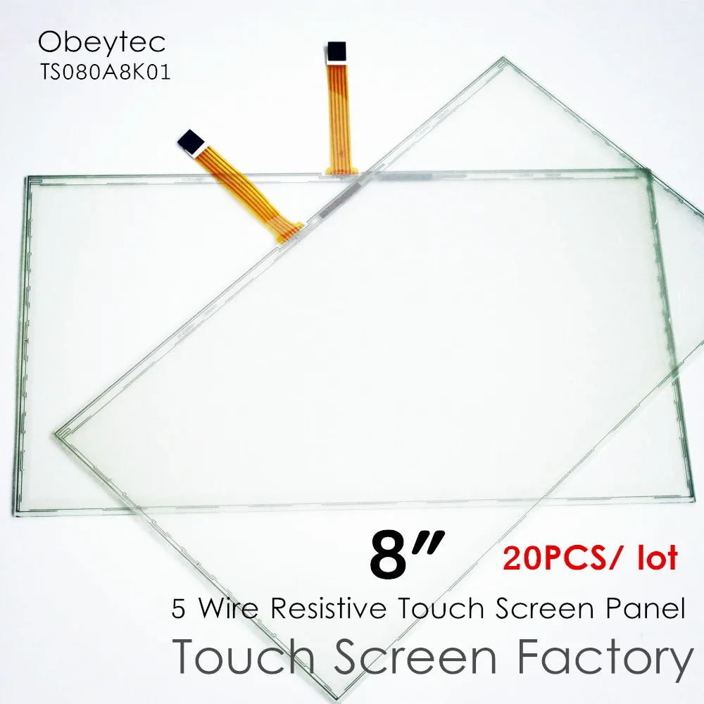 20 шт.! Obeytec 8 дюймов 16:10 резистивный сенсорный датчик пять проводов экран активная