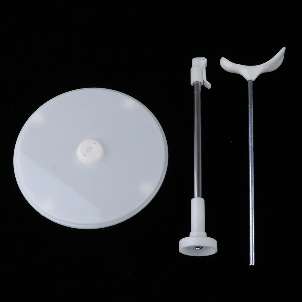 Adjustable 1/3 1/4 Doll Display Stand Holder for BJD Doll Accessories White