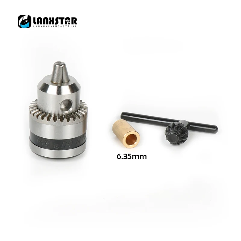 Lanxstar B10 Micro Motor Tapered Chuck With Casing And Motor Shaft3.17mm 4mm 5mm 6mm 6.35mm 7mm /8mm Power Tool Clamping 0.6-6mm - Цвет: B10 Chuck 6P35 Sleev