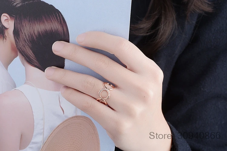 925 пробы Серебряное кольцо для женщин модное мозаичное CZ циркониевое кольцо с изменяемым размером кольца bague anillos anel femme S-R219